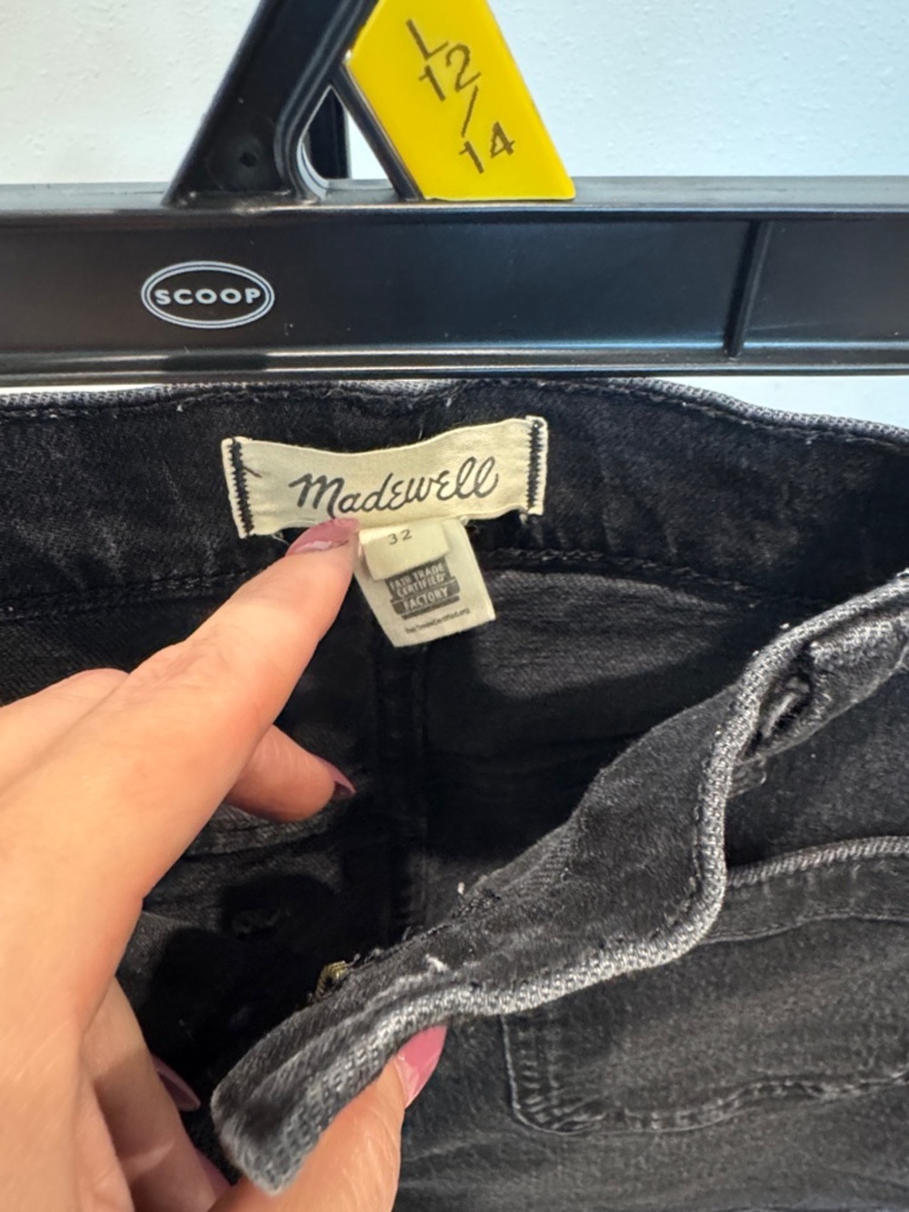 Madewell Black Denim Patch-Pocket Shorts - Picture 2 of 5